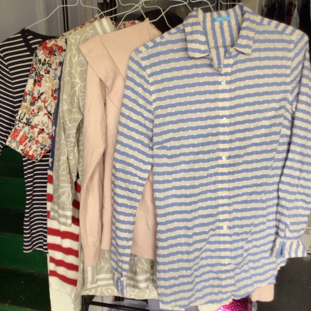 Women top bundle lot Gap Greyson threads USA JMcLaughlin medium Gretchen Scott